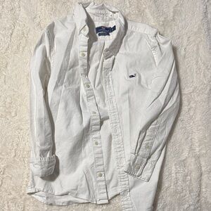 White Button-Up Shirt  vineyard vines like new worn once size 7 boys